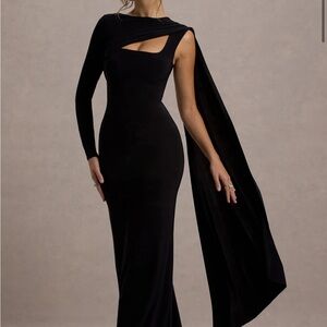 Club L London Black One-Shoulder Dress